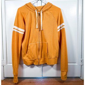 So Lightweight Yellow Zip Up Hoodie Size M